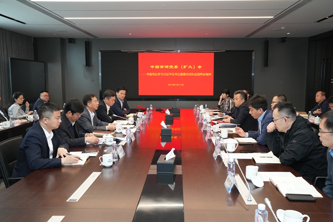 中國有研黨委傳達學(xué)習(xí)貫徹習(xí)近平總書記重要講話和全國兩會精神